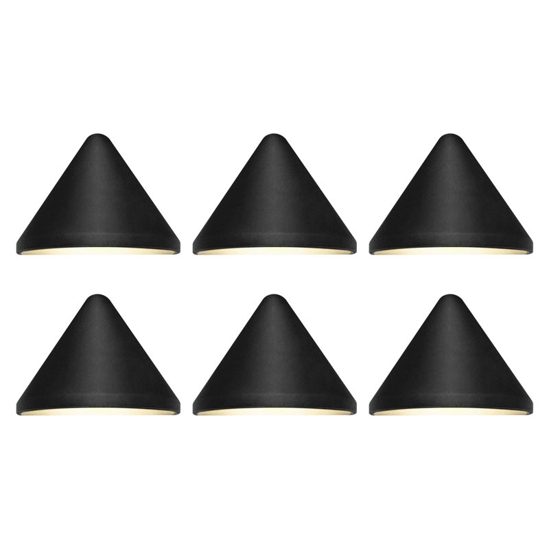 Outdoor Low Voltage Deck Post Lights, 3000K, Black, 6 Pack