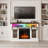 Saad Symple Stuff Black Electric Fireplace-649784598