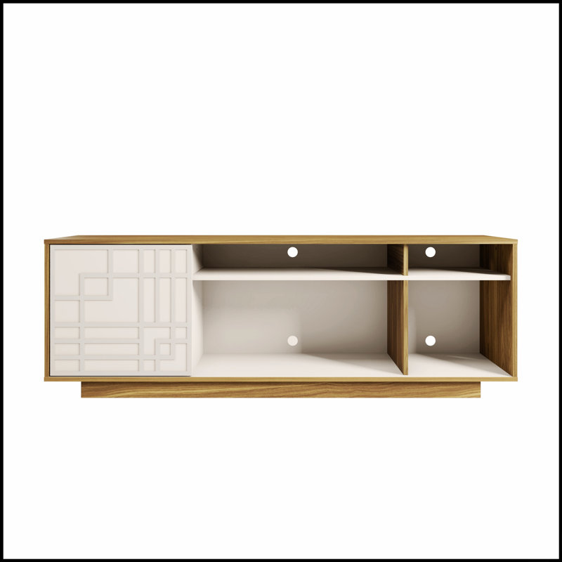 Contemporary Oak TV Stand for Screens Up to 70 Inches, with Spacious Storage and Stylish Design, Perfect for Modern Living Rooms.