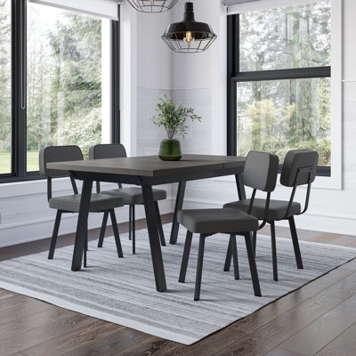 Amisco Kane Table And Clarkson Chairs 5-Piece Dining Set