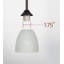 Abat-jour bol en verre blanc 4,75 "