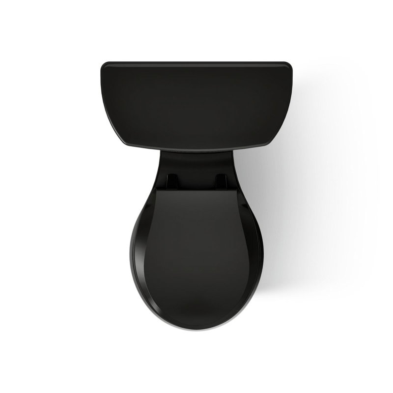 Wellworth™ 1.6 GPF Round Two-Piece Toilet (Seat Not Included), Black Black, Left-Hand