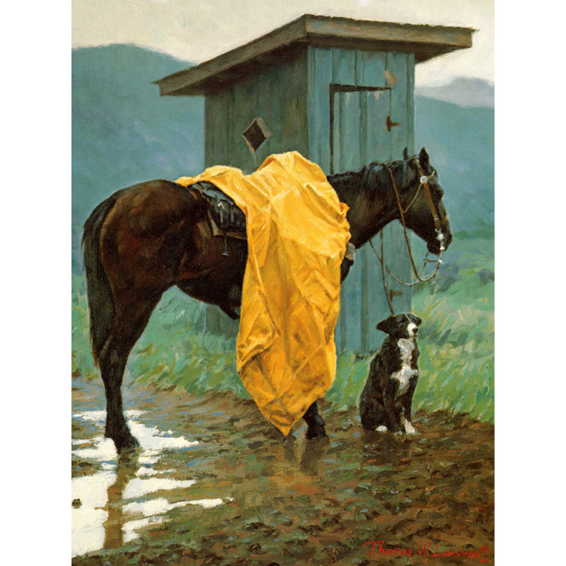 Les jours de pluie et les lundis, H 24 po x l 18 po
