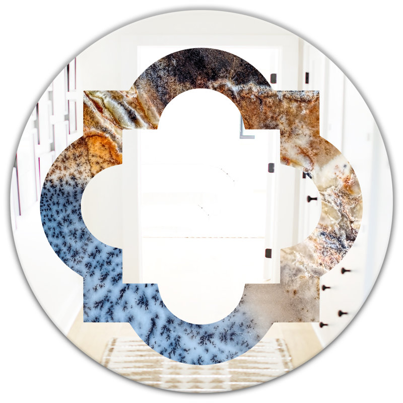 Miroir mural éclectique sans cadre Quatrefoil, H 24 po x l 24 po