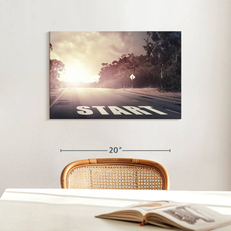 Tergel Start Road Typography, 16" H x 24" W