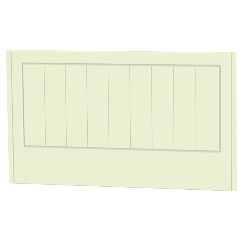 Fully Assembled Saxena Headboard, Single (3'), Cream with Oak Finishing