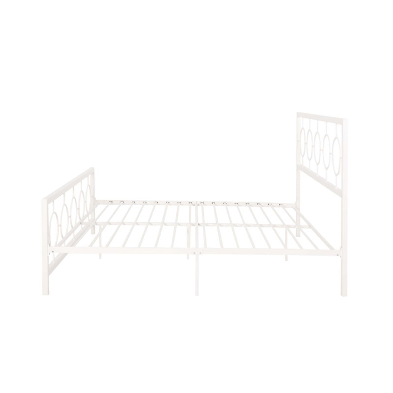 Lit plateforme Singract, King, Blanc