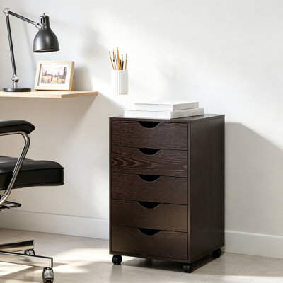 5 Drawer File Cabinet Storage Organizer Filing Cabinet With Nordic Minimalist Modern Style  Wheels