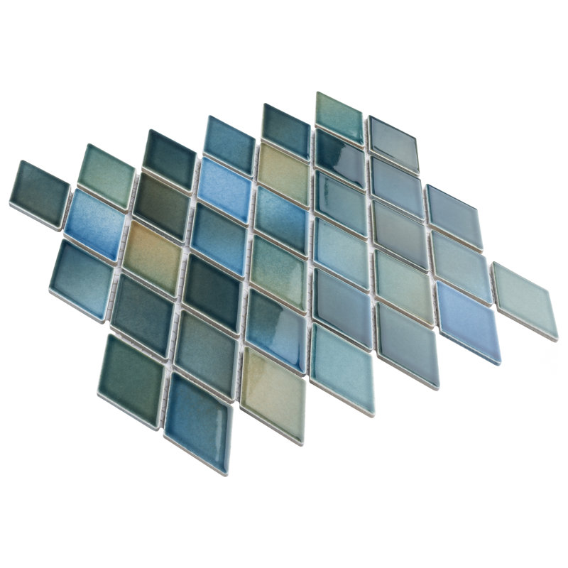 Hudson 2" x 3" Porcelain Grid Mosaic Wall & Floor Tile, Multicolor