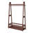 Solid Pine Wood Rolling Garment Rack with Locking Wheels Hooks and Bottom Storage-1807181529-1807181531