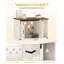Cat Litter Box Enclosure, Hidden Litter Box Cabinet Furniture with Cat Bell, Indoor Cats House, Farmhouse Style, 80 x 50 x 53 cm, for Hallway, Bedroom -560184012