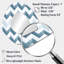 Contemporain blanc et gris Chevron I - miroir asymétrique à chevron unique, grand miroir mural de forme unique blanche, impression d'art en métal-107229853