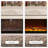 Beige Solid Wood Electric Fireplace