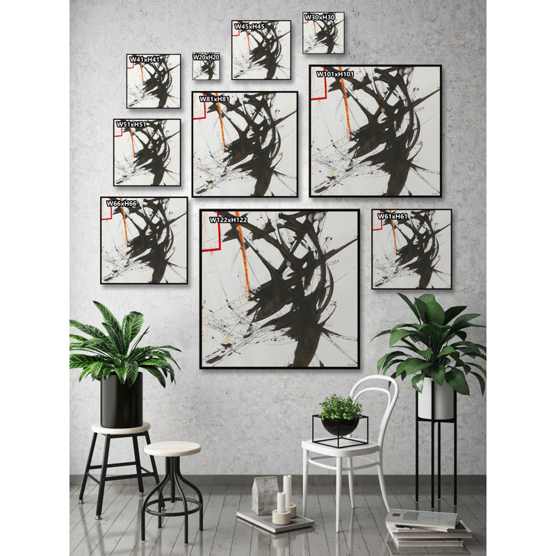 Under Construction by Marmont Hill - Floater Frame Painting on Canvas, 101cm W x 101cm H