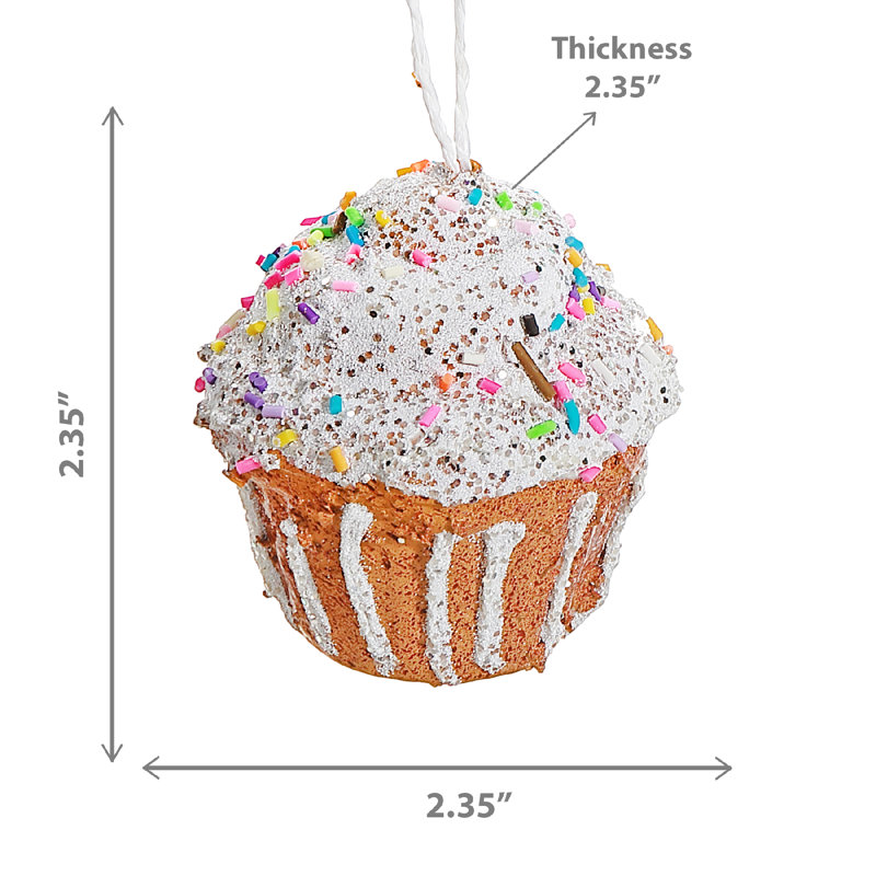 Ornement en forme de petit gâteau - ensemble de 12