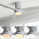 Kemp 52'' 3 -Blade LED Flush Mount Ceiling Fan with Remote Control and Light Kit Included