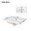 Meuble-lavabo de 20 po avec lavabo, meuble-lavabo avec tablette à deux niveaux, tablette réglable, bois et panneau de fibres à densité moyenne, blanc-443021053