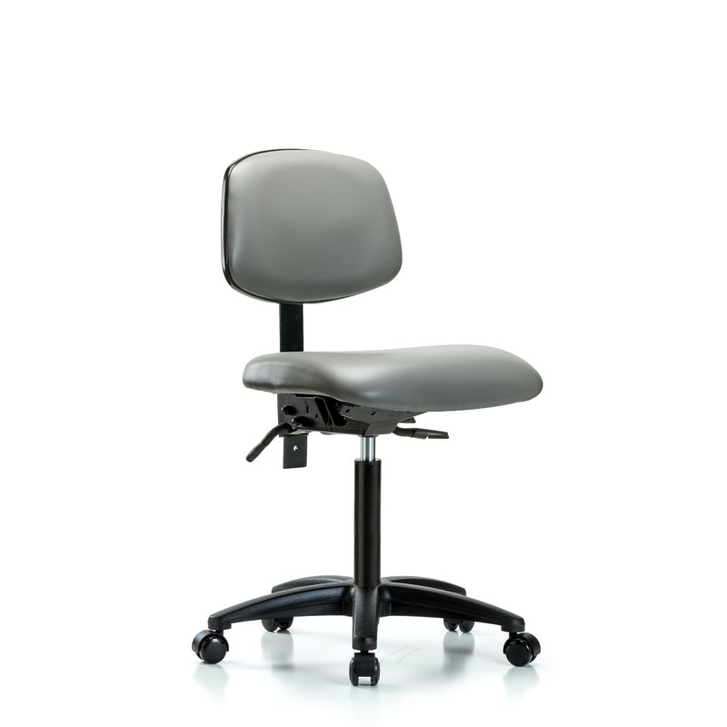 Kuniaki Vinyl Task Chair, No, Light Gray