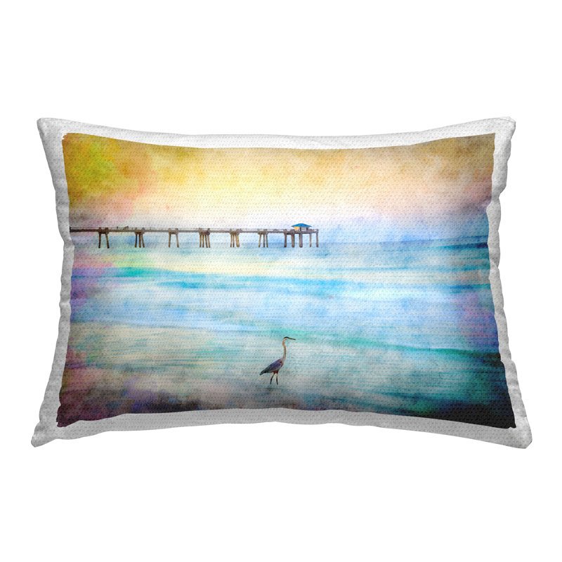 Coussin d'extérieur Coastal Pier Abstraction