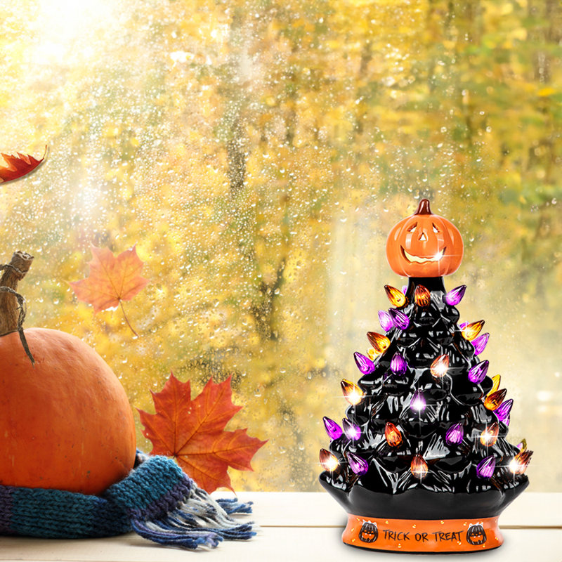 Arbre d'Halloween en céramique, 9 pouces