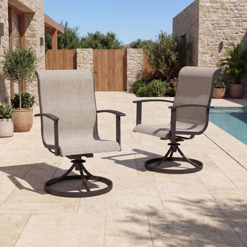 Errik Patio Dining Armchair, Coffee