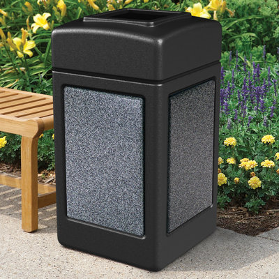 StoneTec Stone Open Trash Can - 42 Gallons