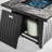 32" Propane Gas Fire Pit Table, 50000 BTU Square Steel Fire Pit With Glass Wind Guard For Outside Patio Deck Garden Courtyard