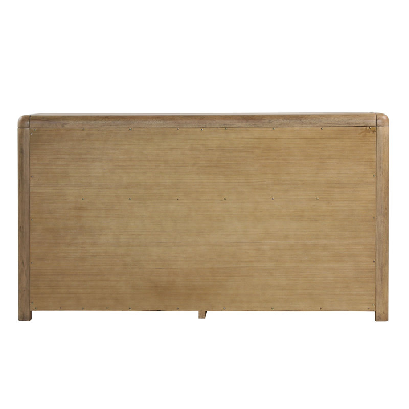 Tricia 7-Drawer Rubberwood Dresser, Natural