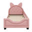 Twin Padded Daybed With Cartoon Ear-Shaped Headboard