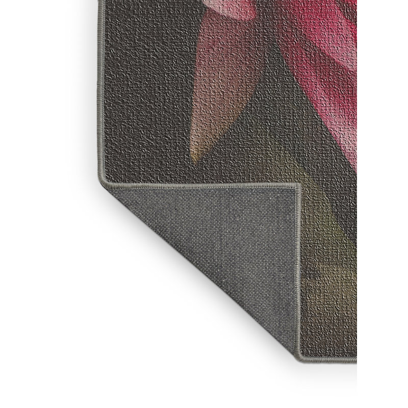 Tapis gris 33 zone florale, Rectangle 5 pi x 7 pi