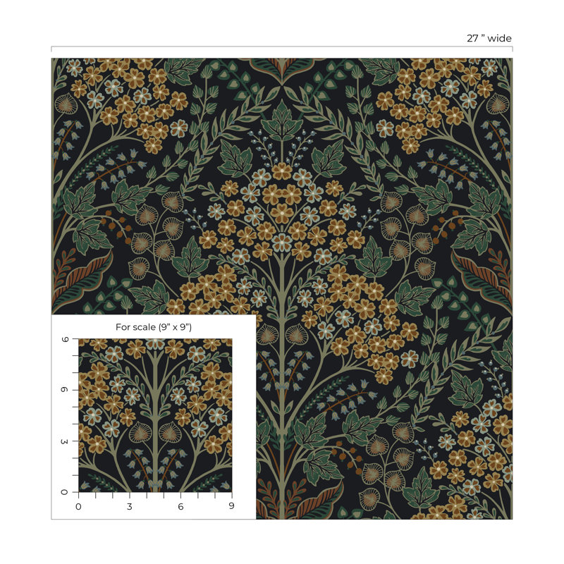Rouleau de fleurs Auretta, Brun / doré / vert