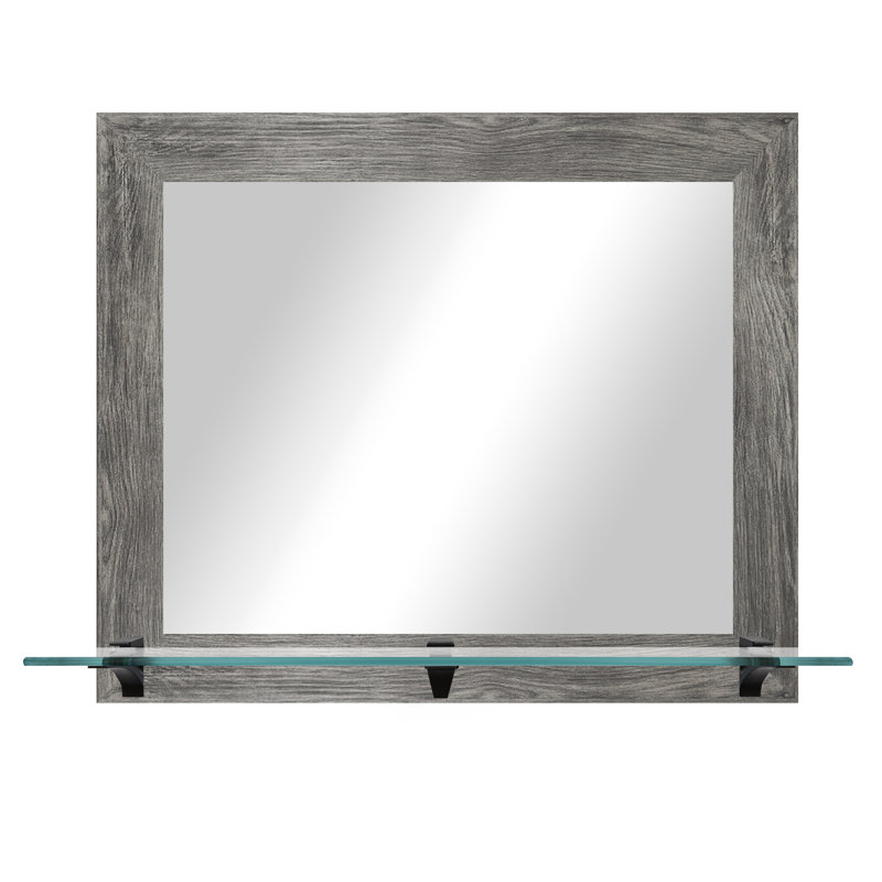 Flat Wall Mirror, Gray