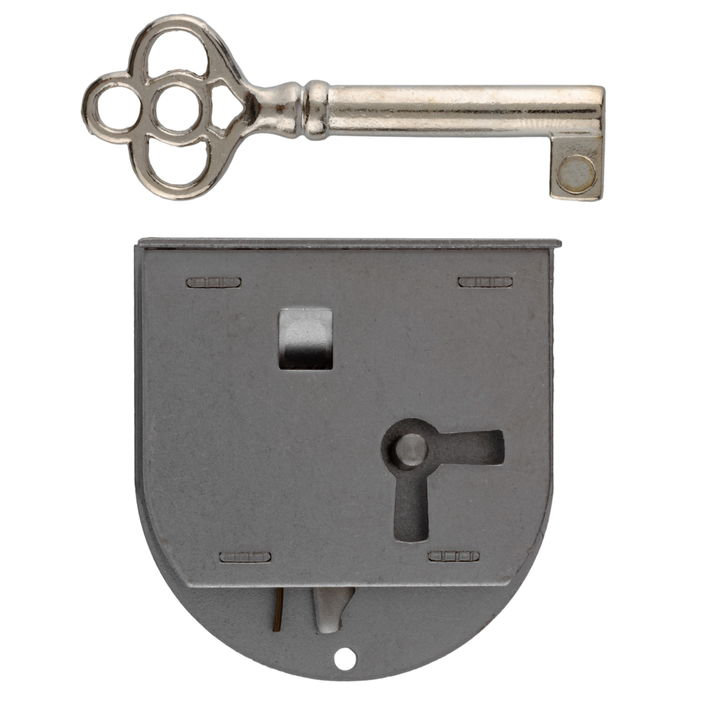 Long Rounded Half Mortise Lock with Skeleton Key