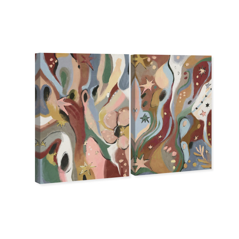 Modern Folk Set Set by Oliver Gal, 90"H x 60"W, Gallery Wrapped