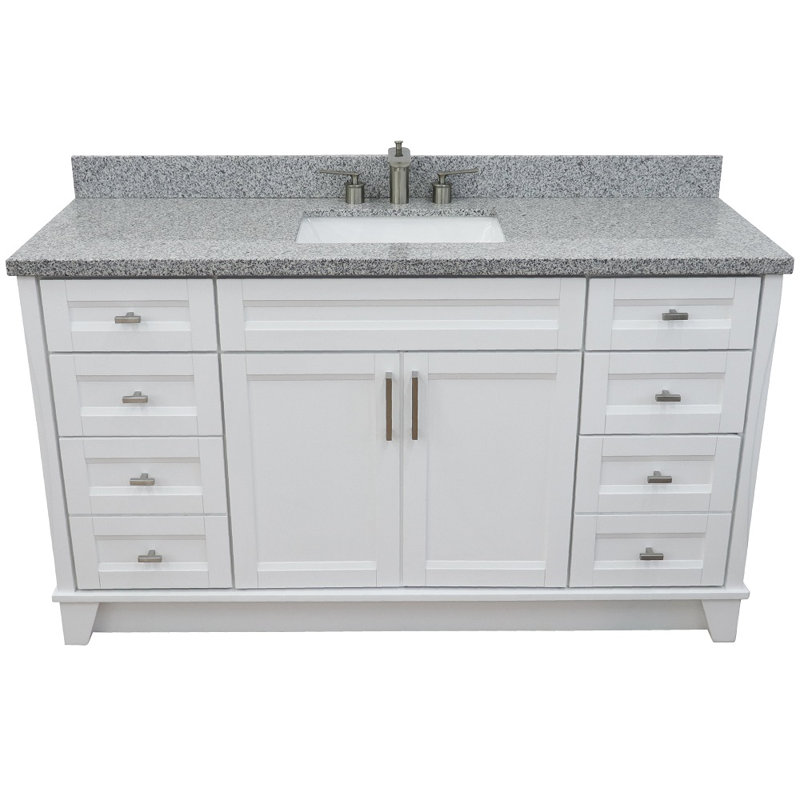 Ensemble de meuble-lavabo simple 61 po Denzell, gris