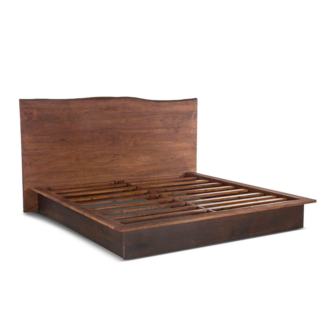 Darmon Acacia Wood Bed with Raw Walnut Finish Loon Peak® 