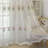 2Panels American Luxury Peony Embroidery Tulle Curtain For Living Room European Elegant Flower Embroidery Sheer Voile Drapes Bedroom Grommet top (WHITE,Grommet top,40"W x 84"L (Pack of 2))-1765779762