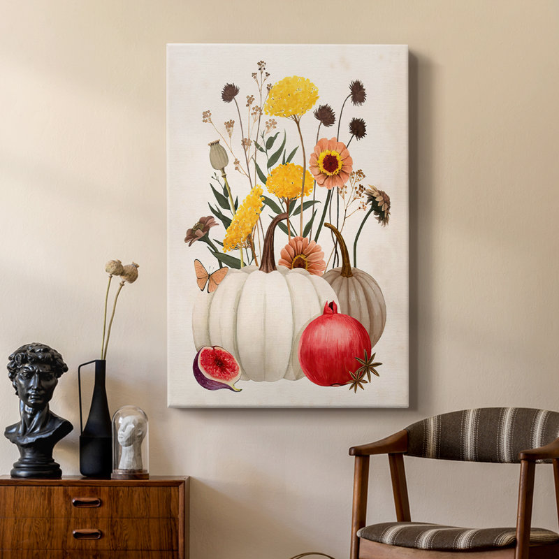 Fall Botanicals II -Custom Wrapped Gallery Cavas, 27" H x 18" W