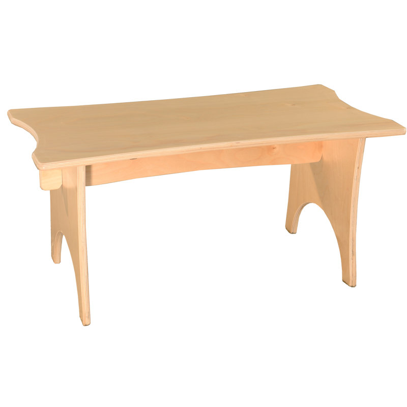 Scalloped Straight Bench, 12" H x 30" W x 15" D