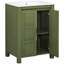 Petit meuble-lavabo 24 po avec lavabo en céramique de style rétro, 2 entrées d'armoire à fermeture en douceur, réglable pour les entrées de rangement, polyvalent-1237357606-1237357607
