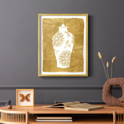 Golden Urn II, reproduction encadrée - bois massif