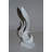 Ameline Modern Art Abstract of Fire White Resin Statue - Size: 6"L x 3"W x 12"H. -1226014979