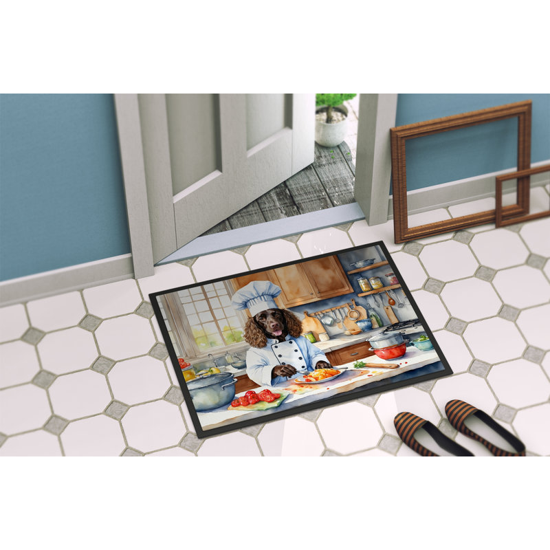 Edwinn Non-Slip Indoor Only, Outdoor Doormat, 18" W x 27" L