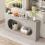 Table de console moderne en bois gris veiné