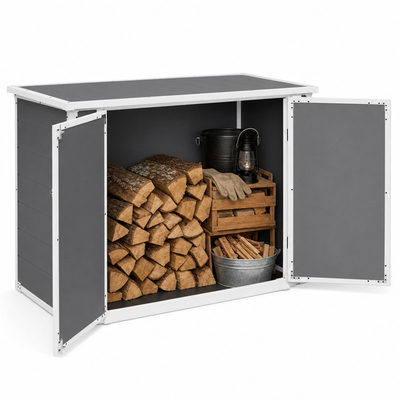 Abri à poubelles extérieur avec rampe et couvercle hydraulique