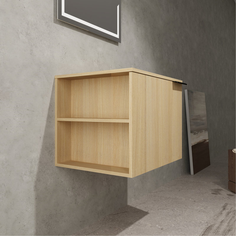 Armoire de salle de bain 24 po - Meuble-lavabo moderne en chêne pour grands espaces, Chêne