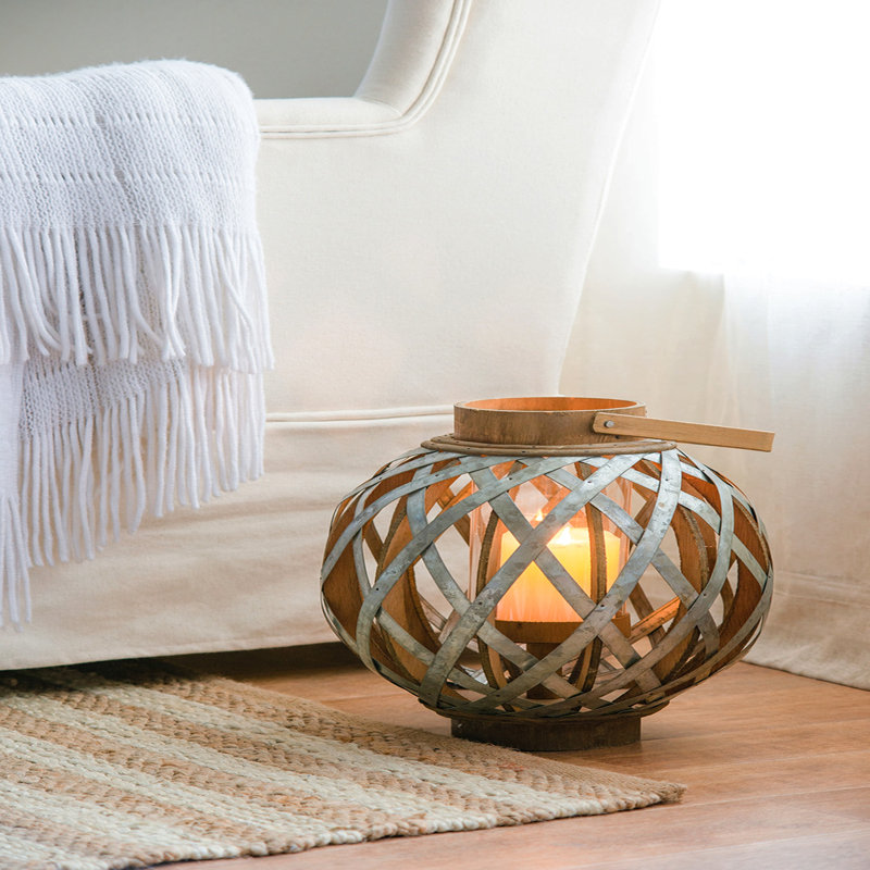 Lanterne décorative avec poignée, lanterne en bois pour intérieur et extérieur, mariage à la maison