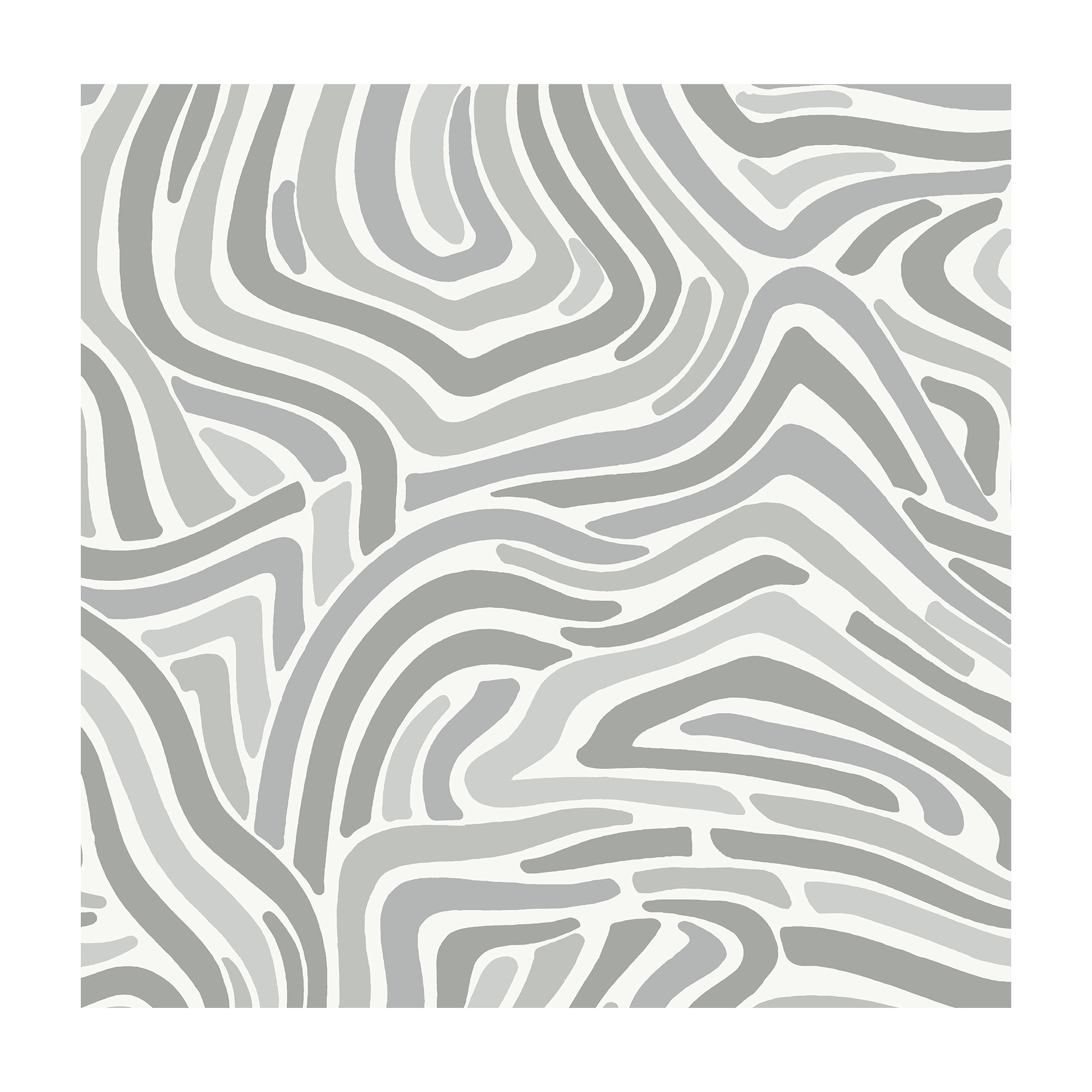 Rumley Mid-Century Peel & Stick Geometric Wallpaper, Gray