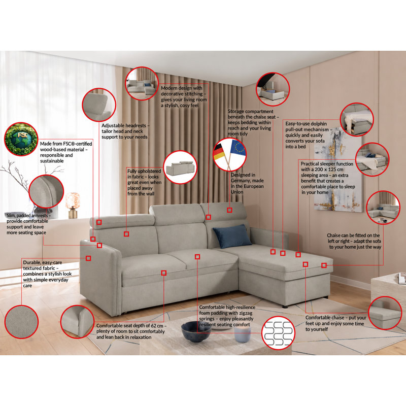 Nivo 4 Seater Corner Sofa with Storage, Right-Hand Facing, Taupe
