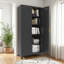 71'' 2 Shapely Doors Cabinet, Metal Storage Cabinet with Doors and Adjustable Shelves-1879613308